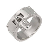Hermes Kelly Ring #54, Diamond, 18K White Gold (750) — Like New