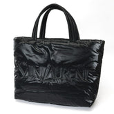 Saint Laurent Wide Puffer Tote Bag 756269, Nylon, Black — Like New
