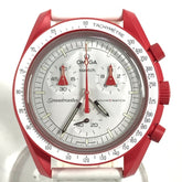 OMEGA Swatch SO33R100 Omega collaboration Moon MISSION TO MARS Mars watch for women, red — Like New