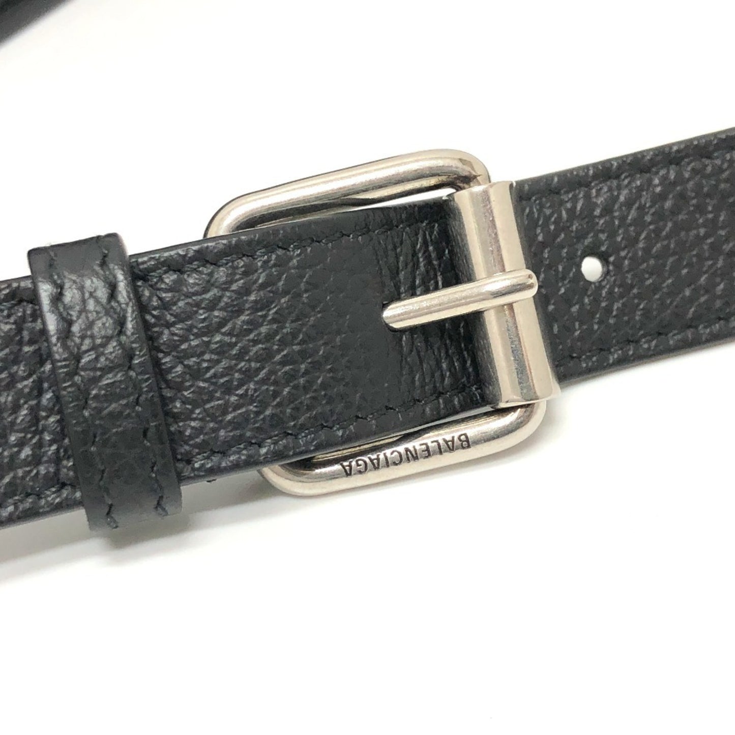 BALENCIAGA 679465 Car Flap Crossbody Bag/Shoulder Bag in Black Leather for Women