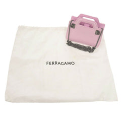 Salvatore Ferragamo Wanda Chain Shoulder 213984 Calf Leather Pink Bag 0559Salvatore — Like New
