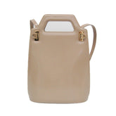 Salvatore Ferragamo Gancini DH-21 3483 Women's Leather Handbag,Shoulder Bag Pink Beige — Like New