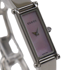 Gucci 1500L Stainless Steel Quartz Analog Watch with Pink Dial for Women — Good