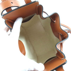 LOEWE 314.30.V07 Hammock Drawstring Mini Tan 2-Way Leather Shoulder Bag, Made in Spain, Women's — Like New