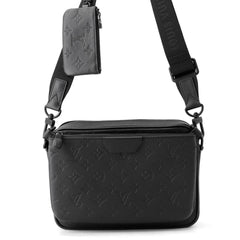 Louis Vuitton Monogram Shadow Trio Shoulder Bag M26713 LOUIS VUITTON Black Handbag for Men — Like New