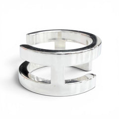 HERMES AG925 H symbol ring, silver, size 48, weight 6.9g, women's, very popular, highly recommended! — Like New