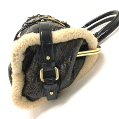 Louis Vuitton M95574 Monogram-Shearing Bag Duffle Bag Hand Bag Marron Brown — Like New