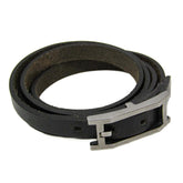 Hermes Hapi III Choker Leather,Metal Bangle Silver,Black — Like New