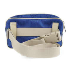 GUCCI Gucci Off The Grid Belt Bag Body 631341 Nylon Leather Blue Beige Pouch Waist One Shoulder Japan Limited — Like New