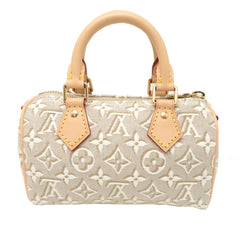 Louis Vuitton Nano Speedy Women's Shoulder Bag M28502 Jacquard Textile Monogram Emblem Poplar — New - Store Return