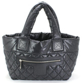 Chanel Coco Cocoon PM Small Tote Bag, Black Nylon with Mark, Women's, KM3144 — Like New