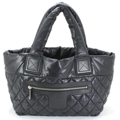 Chanel Coco Cocoon PM Small Tote Bag, Black Nylon with Mark, Women's, KM3144 — Like New