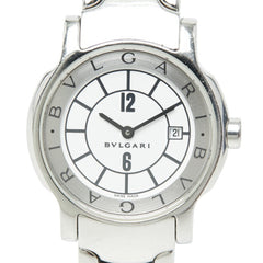 Bulgari Solotempo ST29S Quartz Watch, White Dial, Stainless Steel, Women's, BVLGARI — Good