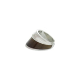 Hermes Like new Hermès Equus ear cuff GD1223 in brown, brown metal with transparent maroon accents. 0286 — Like New