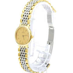 OMEGA De Ville Quartz Gold Plated Quartz Ladies Watch 795.0897 — Good