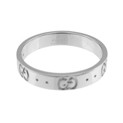 Gucci Icon Ring #18, 18K WG (White Gold 750) — Like New