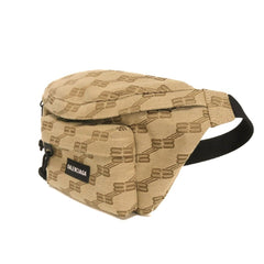 Balenciaga Signature Medium Belt Bag with Logo BB Monogram Jacquard Beige (713042 210HH 2755) - Men's — Like New