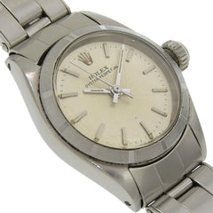 Rolex Oyster Perpetual Watch, caliber 1161 6618, stainless steel, 1965, automatic, analog display, silver dial, women's — Good