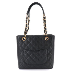 Chanel Matelasse PST Chain Tote Handbag, Caviar Leather, Black, A50994, Gold Hardware — New - Store Return
