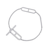 Hermes Bracelet Everchaine d'Ancre Diamond 54P Total 0.37ct 18KWG White Gold Size ST HERMES Chaine — Like New