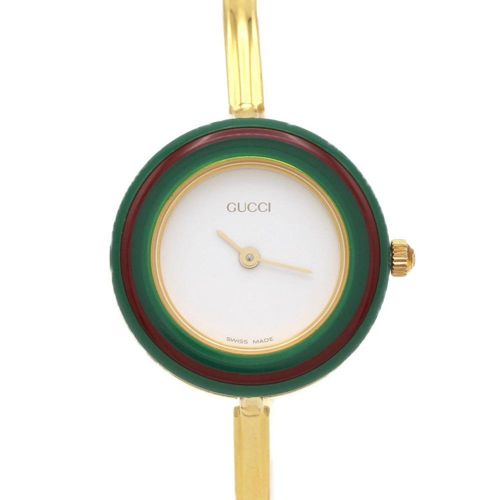 Gucci Change Ring GP Medium Size 11 12.2 Quartz Watch — Good