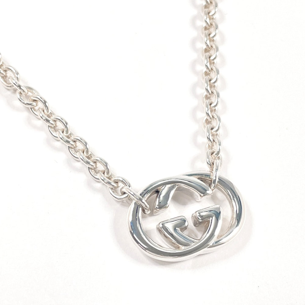GUCCI Interlocking G Necklace, Sterling Silver 925, Unisex — Like New