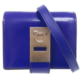 Salvatore Ferragamo Gancini Leather Blue Shoulder Bag 1437 — Like New