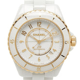 Chanel J12 Caliber 12.1 Watch H9540 Automatic (with manual winding) White Dial 18K Yellow Gold Ceramic Ladies CHANEL — Very Good