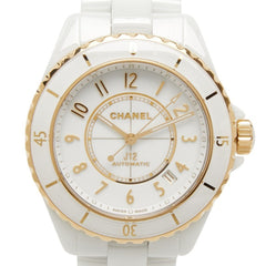 Chanel J12 Caliber 12.1 Watch H9540 Automatic (with manual winding) White Dial 18K Yellow Gold Ceramic Ladies CHANEL — Very Good