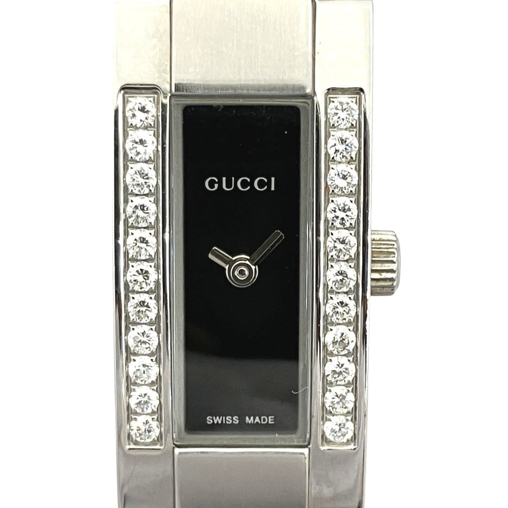Gucci watch, total weight 74.6g, stainless steel, quartz movement, black dial, 4600L — Good
