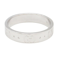 Gucci Icon Ring, 18K White Gold (18KWG), Silver Tone, for Men and Women — Like New