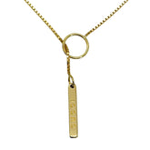 Gucci Lariat Necklace, 54cm, 18K Yellow Gold, 5.5g, Venetian Chain, Logo, Women's — Like New