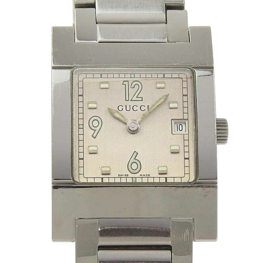 Gucci GUCCI watch 7700L stainless steel quartz analog silver dial women's — Good