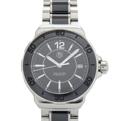 TAG Heuer Formula 1 WAH1210.BA0859 Stainless Steel Black/Silver Dial Quartz Watch 0330 HEUER — Good