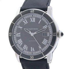 CARTIER Cartier Ronde Croisière de Date WSRN0003 Men's Watch Stainless Steel x Cowhide Leather 40385 — Good