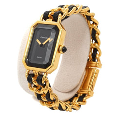 Chanel Premiere S-size H0001 Women's Watch Black Gold Quartz — Very Good