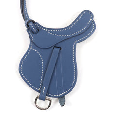 HERMES Paddock Sailor Charm, Veau Swift leather, Colvert silver hardware, bag charm, made in France, women's — Like New