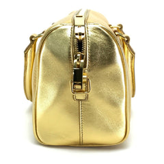 SAINT LAURENT Saint Laurent Paris Baby Duffle Handbag Shoulder Bag Leather Women's Gold — Like New