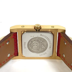 HERMES Medor Quartz Watch GP Leather Ladies Gold S-220909-9 — Good