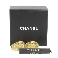 CHANEL Vintage 94A GP Coco Mark Round Earrings (Pair) - Gold Made in France Women's Comes with Box — Like New