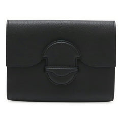 HERMES Faco 1938-19 Clutch Bag, Second Chevre Leather, Black, A Stamp, Sale Item — Like New