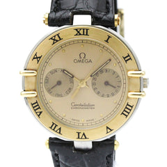 OMEGA Constellation Day Date 18K Gold Steel Watch 196.1080 Polished — Very Good