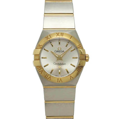 Omega Constellation Brushed Two-Tone 123 20 24 60 02 002 Women's Watch Silver 18K Yellow Gold Quartz — Very Good
