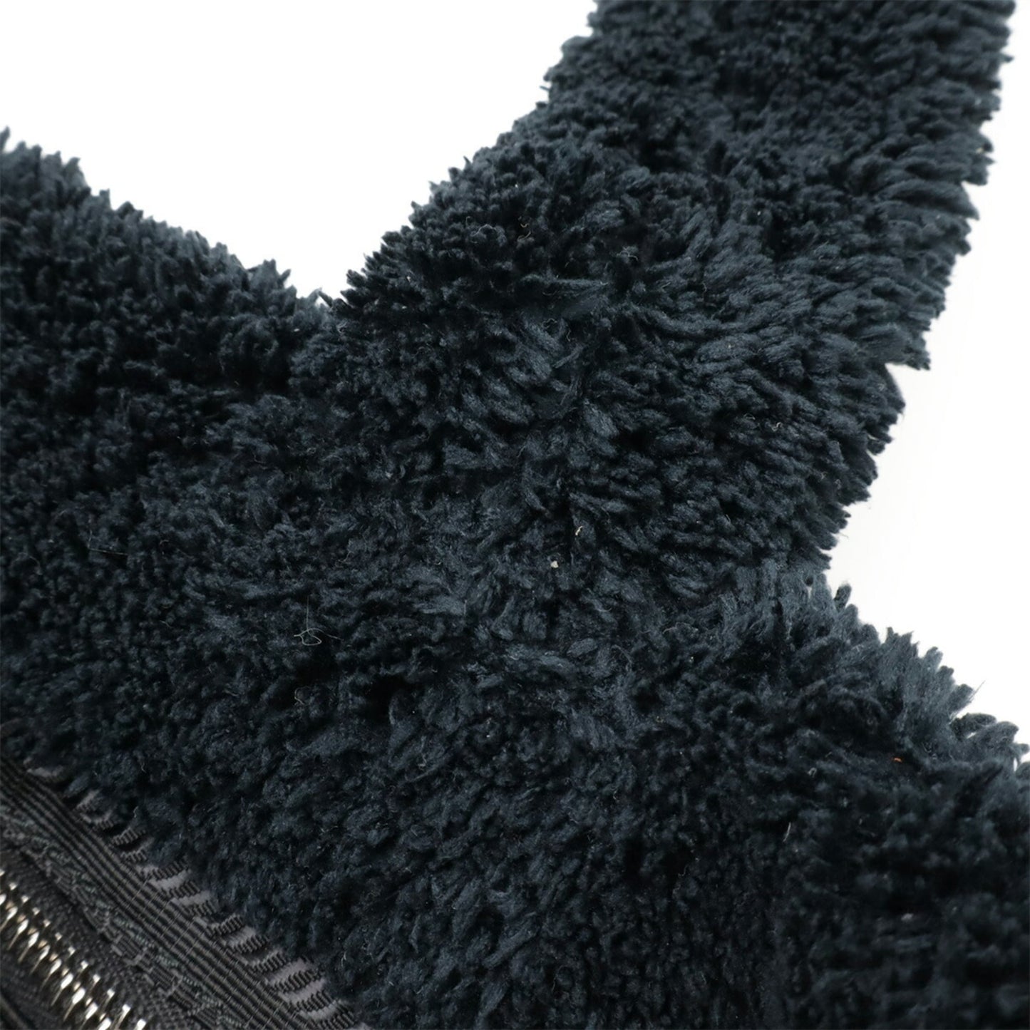 PRADA SPUGNA Terry Tote/Shoulder Bag, Triangle Fabric, NERO, Black, 1BG130