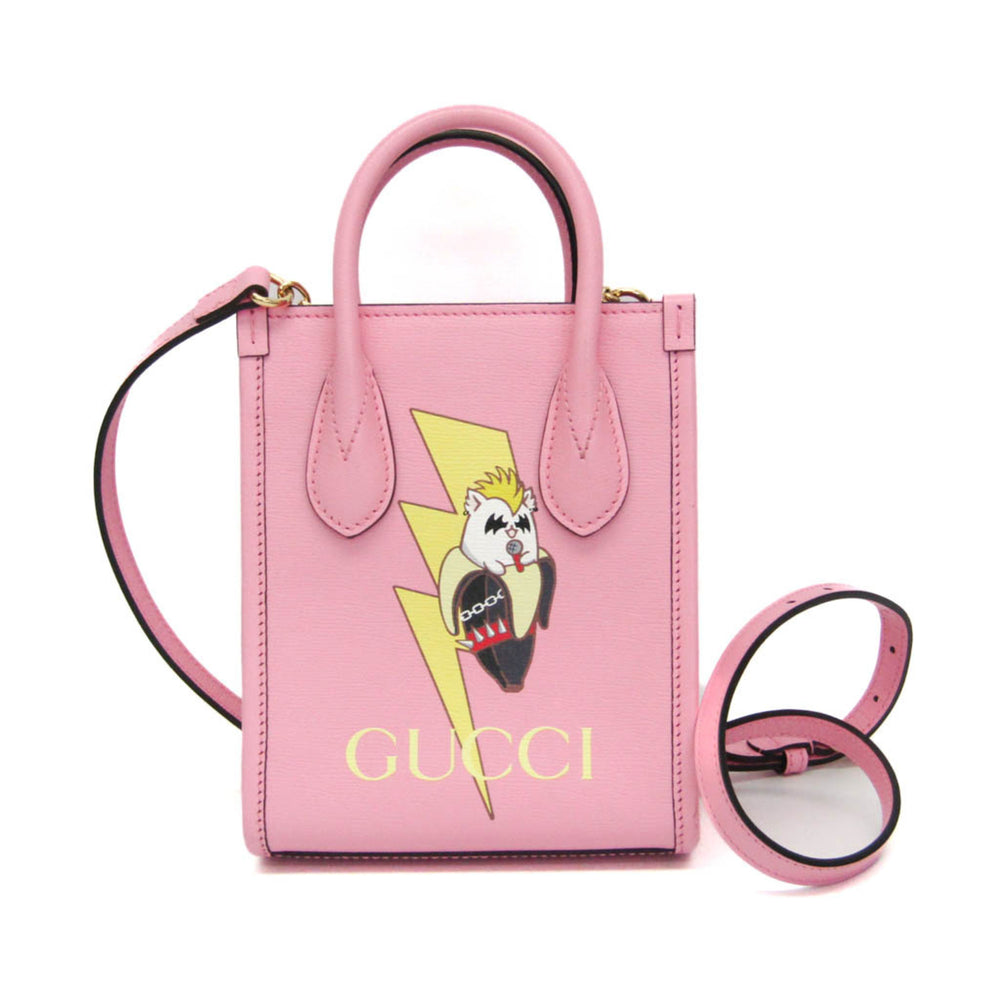 Gucci GUCCI X Bananya Metal Bananya 671623 Women's Leather Handbag,Shoulder Bag Pink — Like New