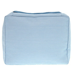 Hermes Like new Hermès Cabriole To-Go MM cotton pouch in white and blue. 1009 — Like New