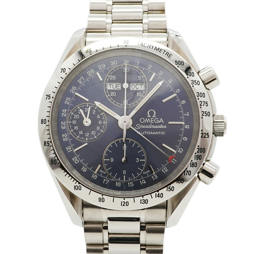 Omega Speedmaster Triple Calendar 3521.80 Blue Dial Men's Watch — Very Good