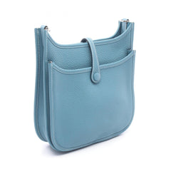 Hermes Evelyne 23 New Blue Jean Shoulder Bag/Handbag, Taurillon Clemence Leather, Women's — New - Store Return