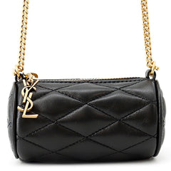 Yves Saint Laurent Saint Laurent Paris Chain Shoulder Bag Micro Third Tube Lambskin 796296 AAAJU 1000 Handbag Black Women's SAINT LAURENT PARIS — Like New