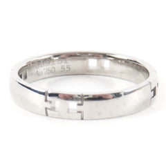 HERMES Hercules Ring 18K 750 (WG) Men's/Women's Accessory Silver 55 Weight 4.27g — Like New